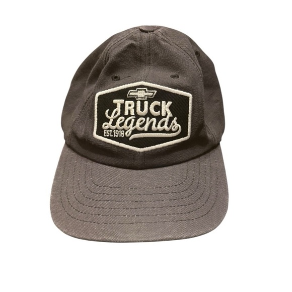 Chevrolet Chevy Truck Legends Hat Gray Adjustable Cap EST 1918 Patch Logo - Picture 1 of 3